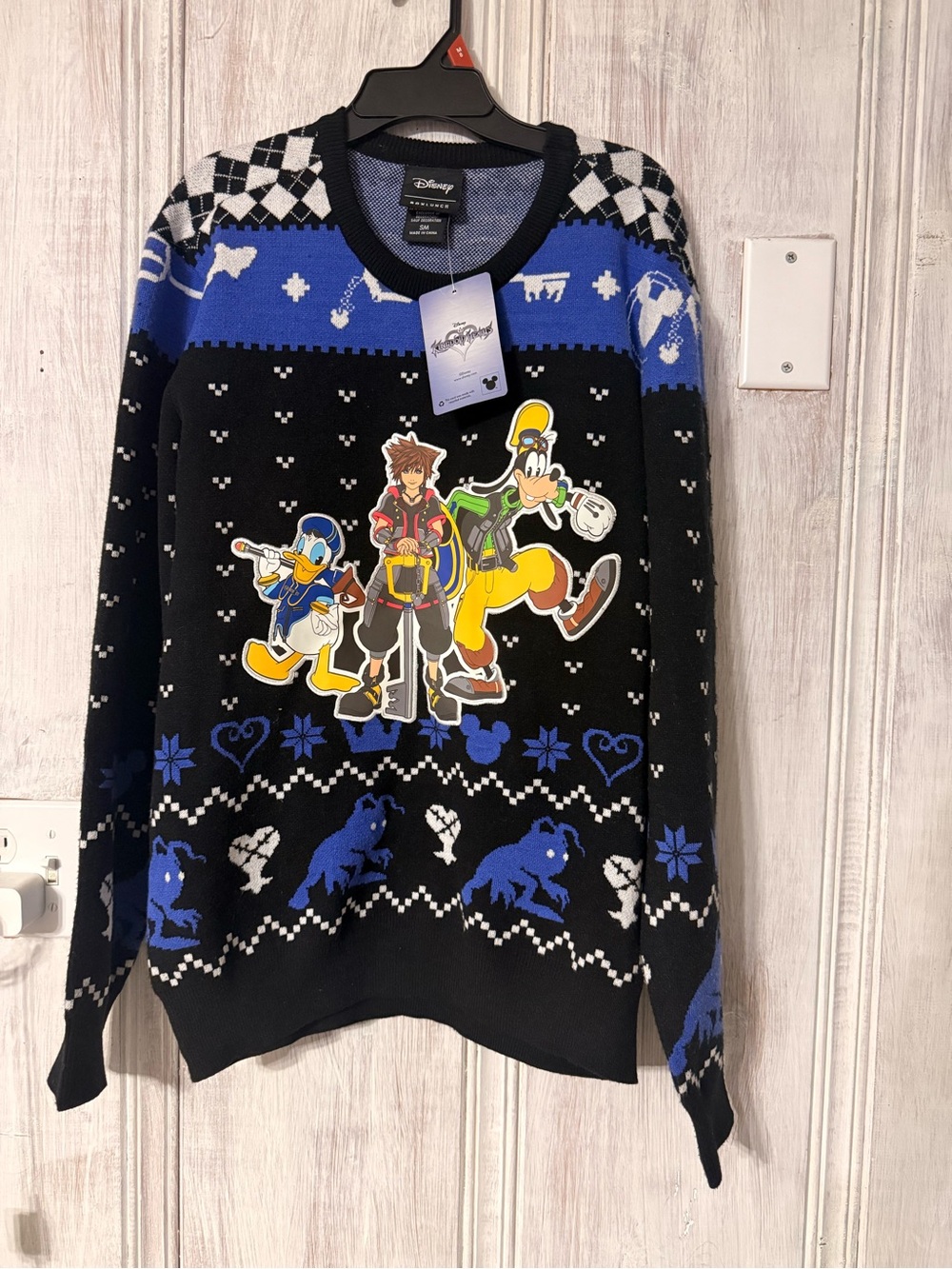 NWT Disney Kingdom Hearts Sora Donald Goofy Holiday Sweater BoxLunch Size Small